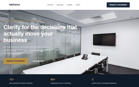 Meridian Advisory — proyecto de muestra corporativo