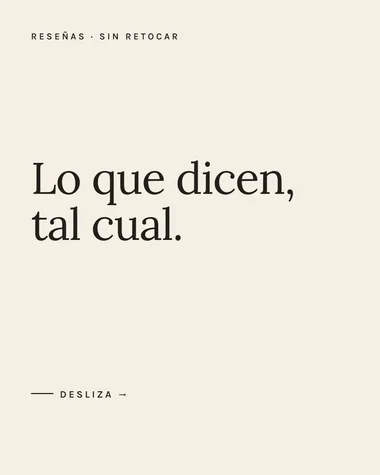 Carrusel «La voz del cliente», primera pieza